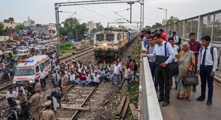 जाम में फँसी एम्बुलेंस और परेशान आम नागरिक